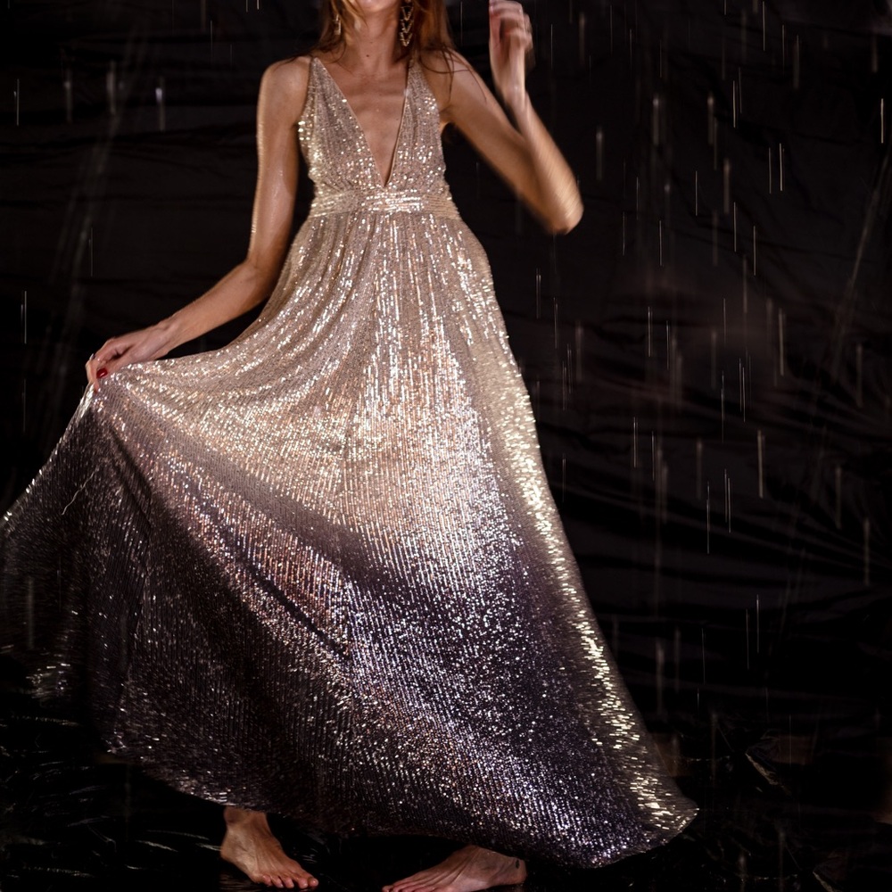 Sequin ombré dress